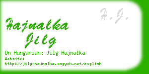 hajnalka jilg business card